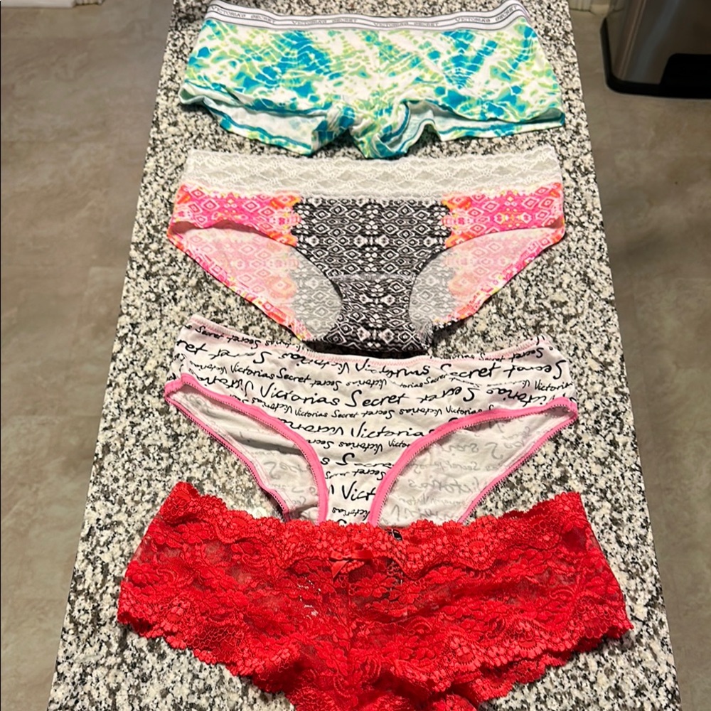 Victoria's Secret Multicolor Panties Set Four Pair NWT
